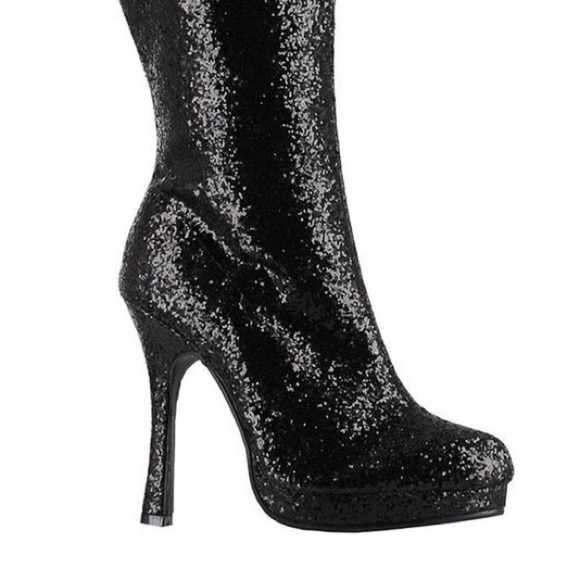 HOST PICK! ✨ Black Glitter Platform Boots Stunning Eye Catchers👢 - Picture 2 of 10
